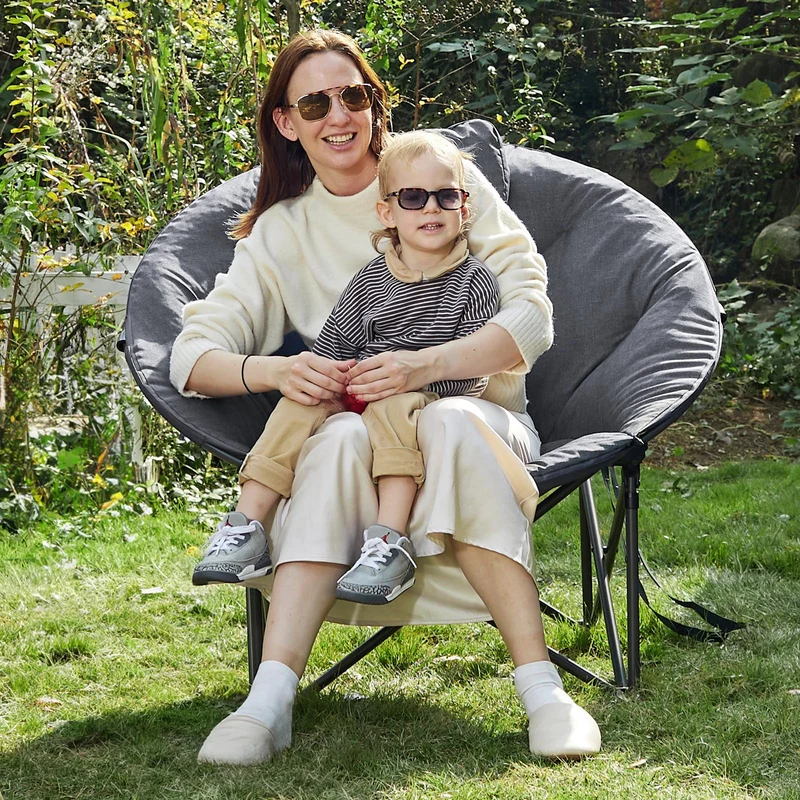 EVER ADVANCED Luxus Moonchair XXL Campingstuhl - Grau