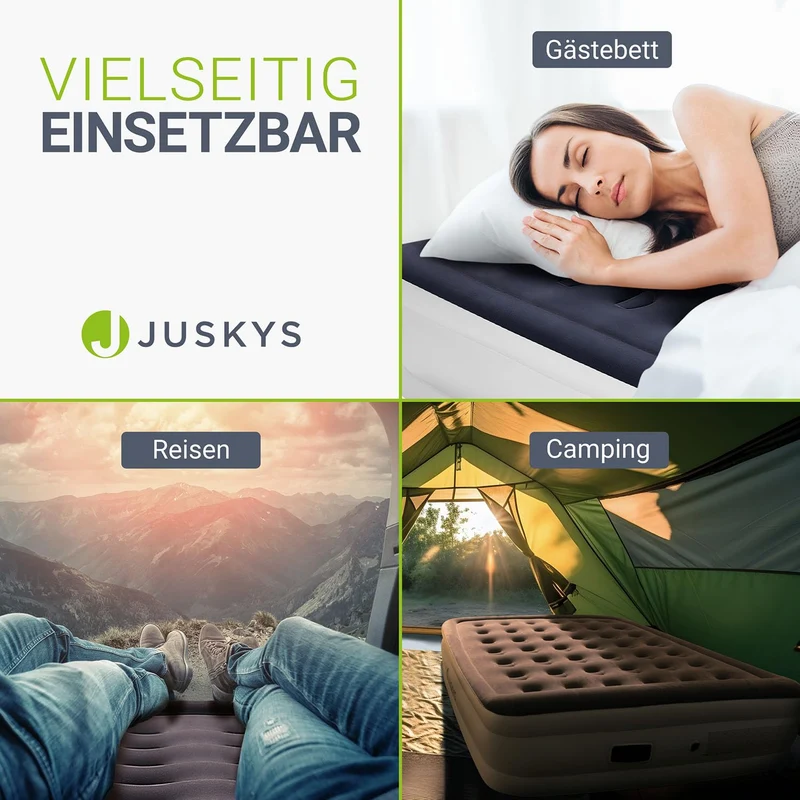 Juskys Selbstaufblasende Luftmatratze 150x200cm - 2 Personen