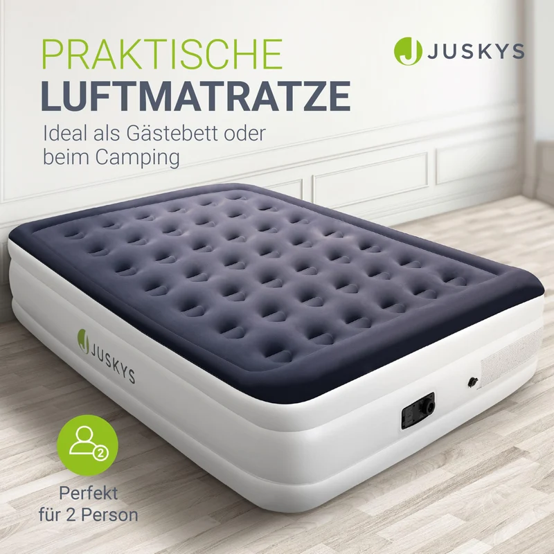 Juskys Selbstaufblasende Luftmatratze 150x200cm - 2 Personen