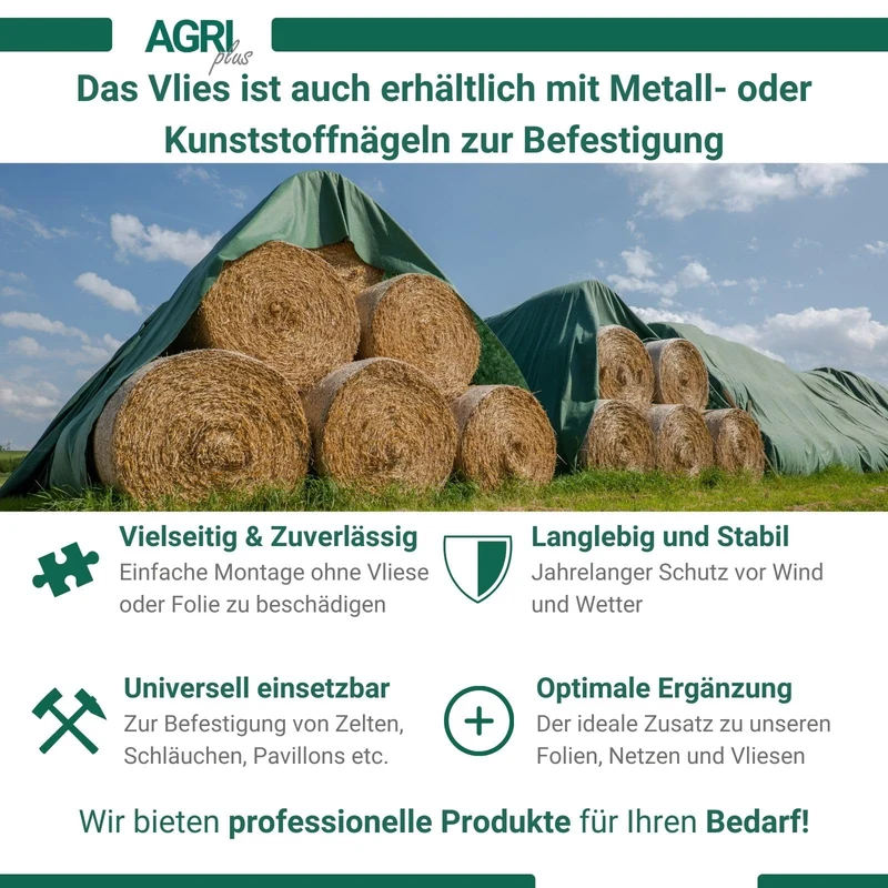 AGRI plus Strohvlies Abdeckvlies - 9,8 x 6 m reissfest
