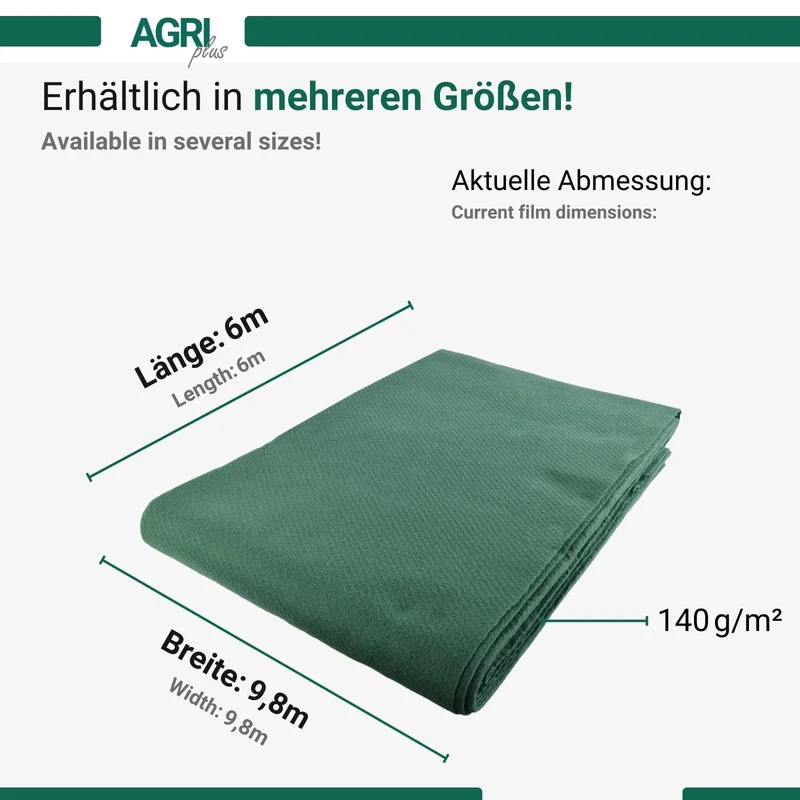 AGRI plus Strohvlies Abdeckvlies - 9,8 x 6 m reissfest