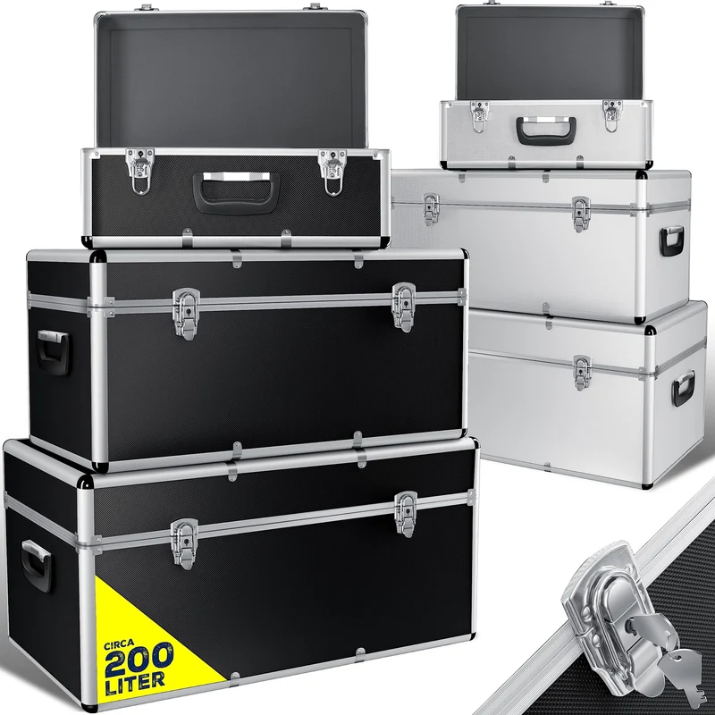 Masko® 3er SET Alu Boxen – Robuste Transport- & Lagerkisten