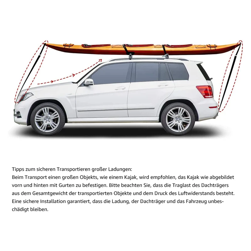 Amazon Basics Dachträger Querträger 132cm - bis 117cm Spannweite
