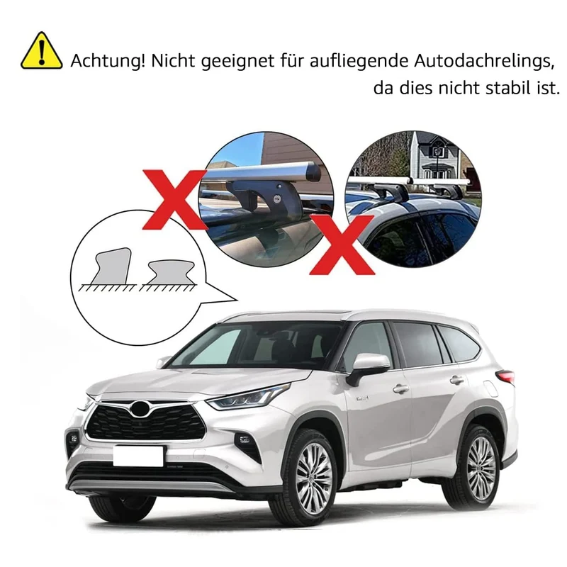 Amazon Basics Dachträger Querträger 132cm - bis 117cm Spannweite