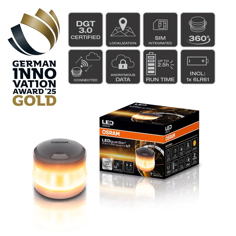 Osram LEDguardian Road Flare Signal V16 IoT – DGT 3.0 Warnleuchte