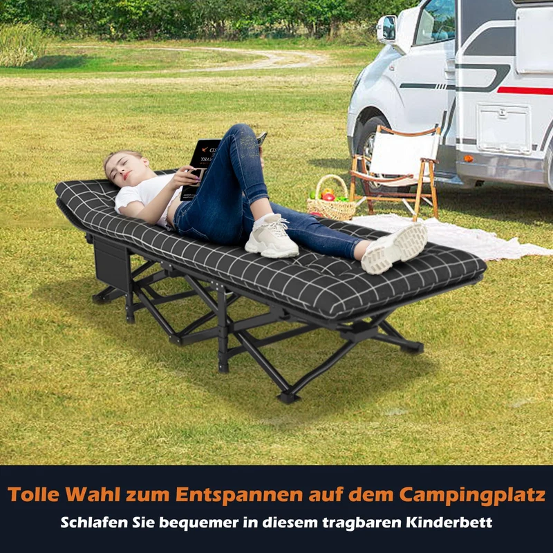 ATORPOK SHOP Campingbett Feldbett klappbar - Schwarz