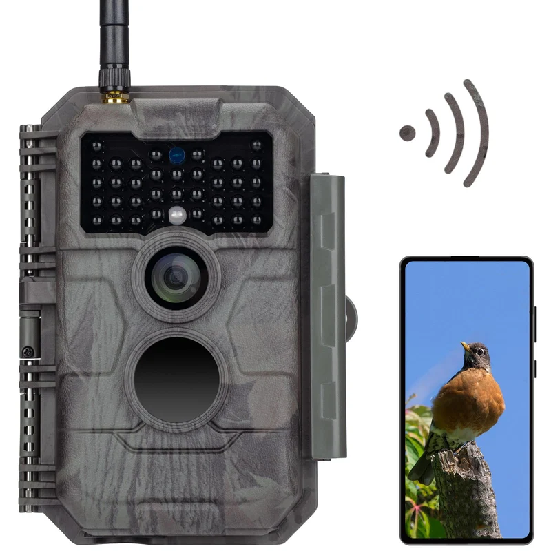 GardePro E6 Wildkamera – 48MP, WLAN, No Glow Nachtsicht