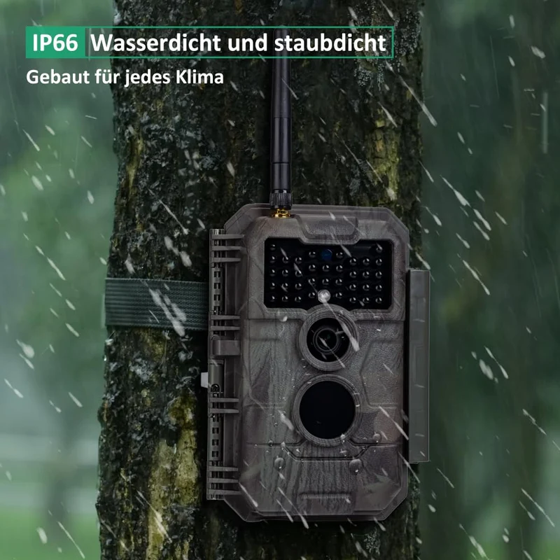 GardePro E6 Wildkamera – 48MP, WLAN, No Glow Nachtsicht