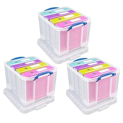 Really Useful Aufbewahrungsboxen 3er-Pack 35 l farblos