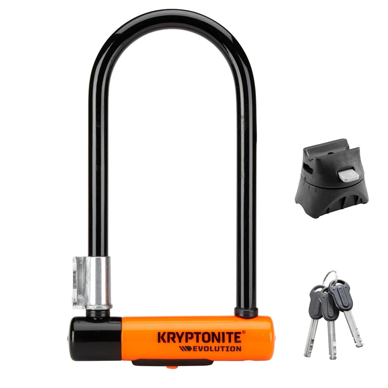 Kryptonite 2130 Bügelschloss – Schwarz/Orange 10x22.9 cm