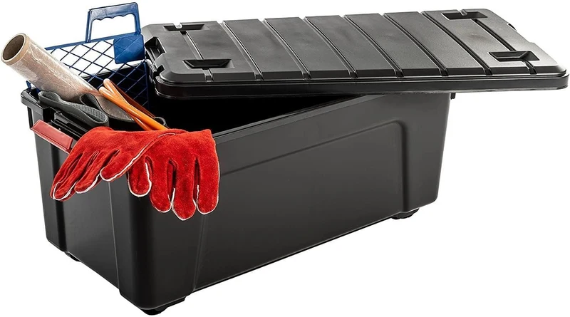 Iris Ohyama SIA-75 Aufbewahrungsbox - 3er-Set Schwarz 75l