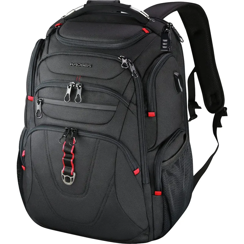 KROSER Business Laptop Reiserucksack - 17.3 Zoll Schwarz