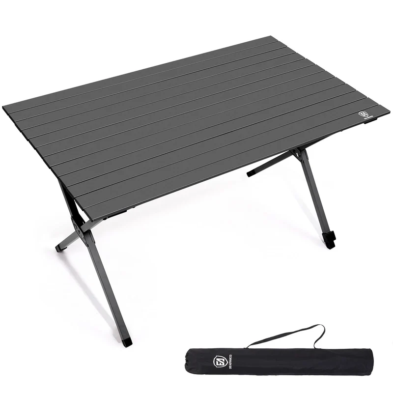 EVER ADVANCED Campingtisch Alu Klappbar - 120x70cm Dunkelgrau