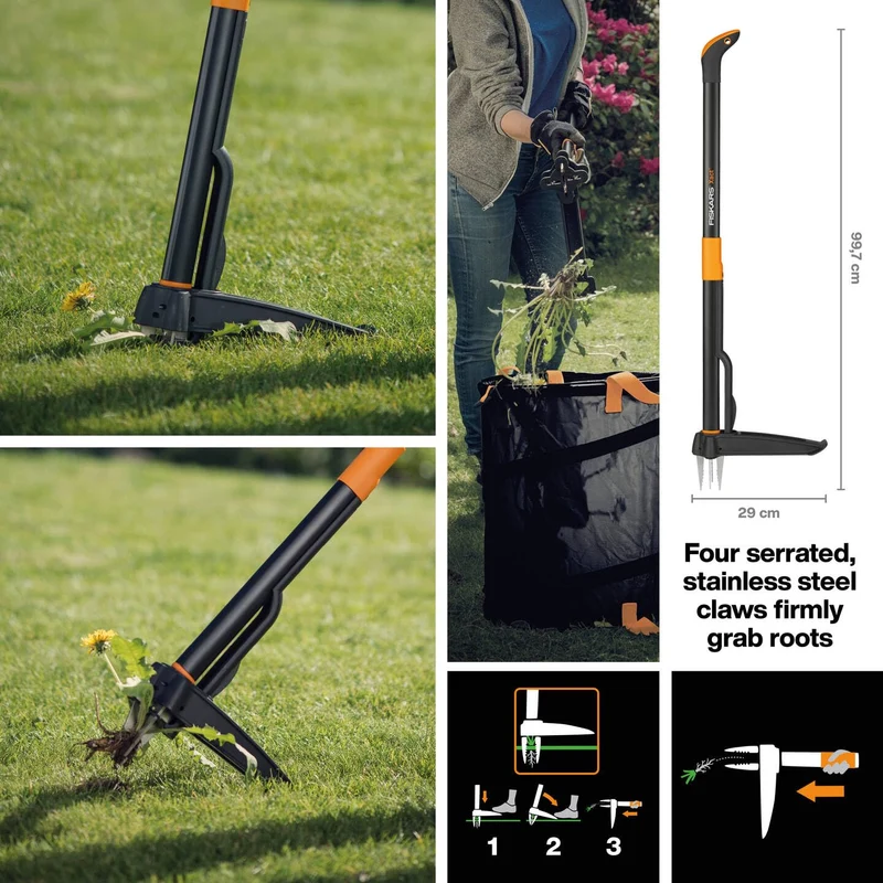 Fiskars Xact Garten-Unkrautstecher - 1 m, 1077305