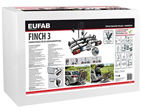 EUFAB FINCH 11584 Anhängerkupplung Fahrradträger für 2 Fahrräder