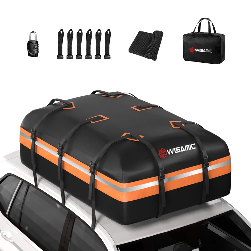 Wisamic faltbare Dachbox für Auto, Van, SUV – 595L, wasserdicht