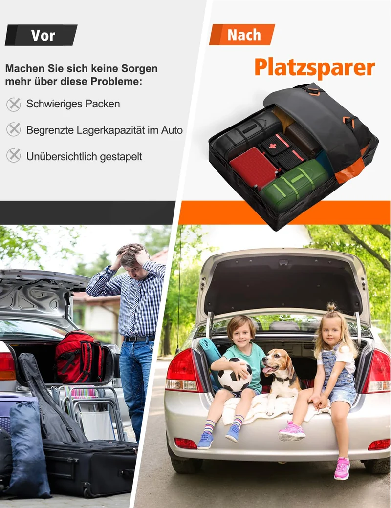 FIVKLEMNZ Dachgepäckträger Tasche Wasserdicht - 21 Kubikfuss