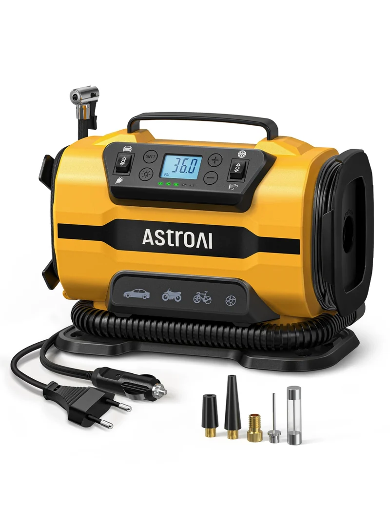 AstroAI Kompressor Multifunktional - 12V/230V Dual Power