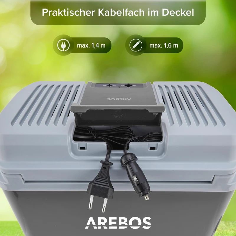 Arebos Thermoelektrische Kühl-/Warmhaltebox 20L – 12/230V Anthrazit