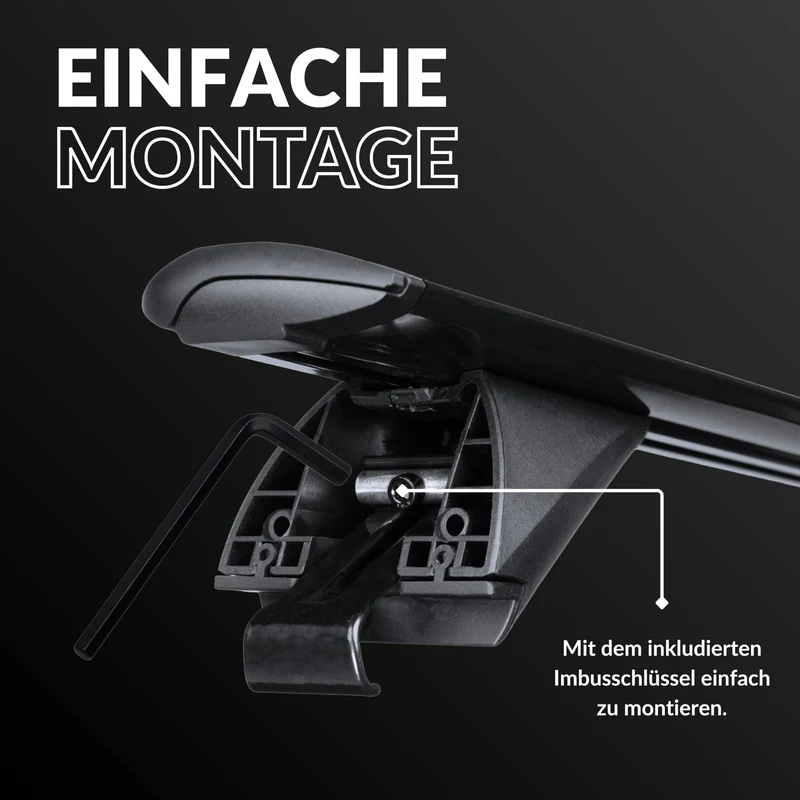 Owen Dachträger 3.0 Pro - Schwarz 120cm für geschlossene Reling