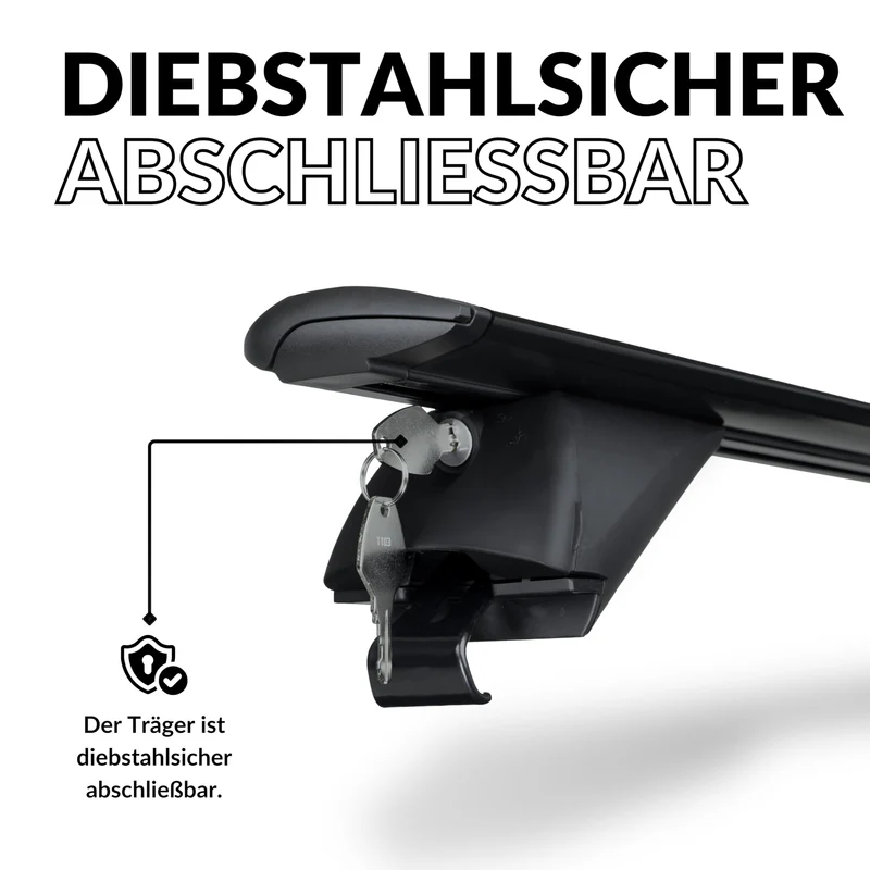Owen Dachträger 3.0 Pro - Schwarz 120cm für geschlossene Reling