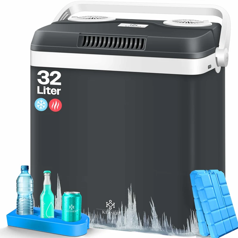 KESSER® Kühlbox Thermo-Elektrisch – 32L Kühlen/Wärmen 12/230V