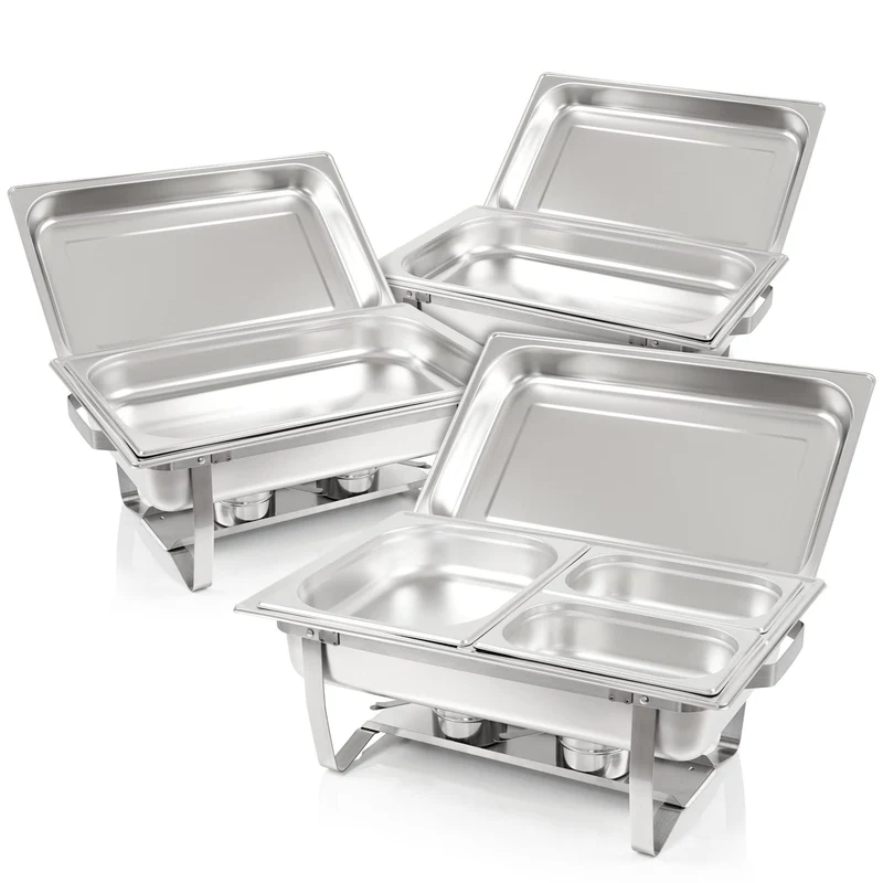 Mahlzeit Profi Set Montpellier Chafing Dish – 3x Edelstahl