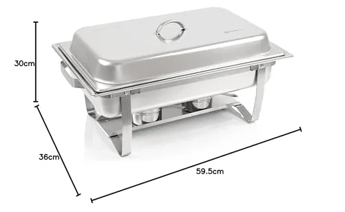 Mahlzeit Profi Set Montpellier Chafing Dish – 3x Edelstahl