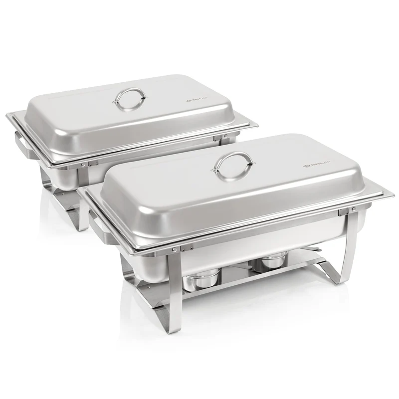 Mahlzeit Chafing Dish Profi Set Toulouse Warmhaltebehälter 2x Edelstahl