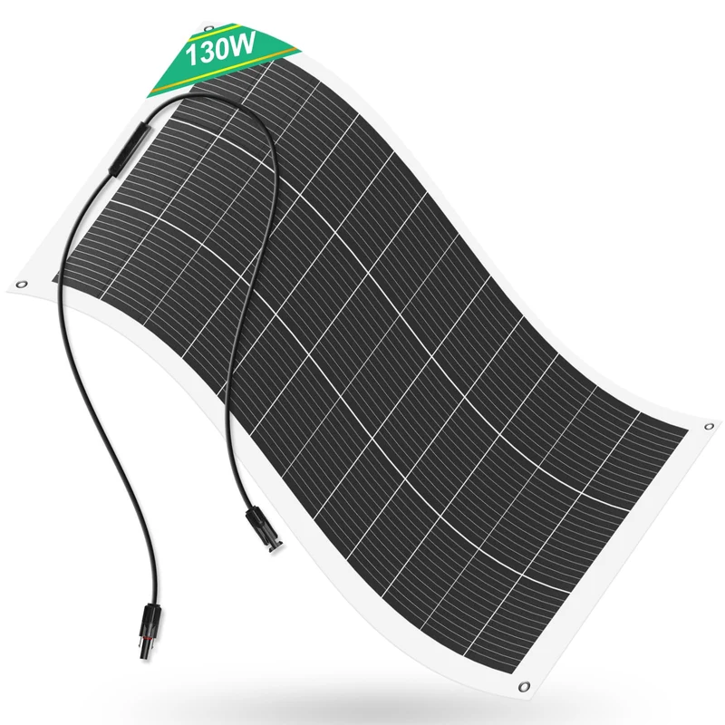ECO-WORTHY 130W 12V Flexibles Solarpanel - Monokristallin