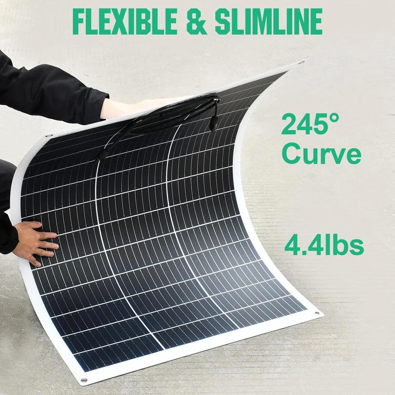 ECO-WORTHY 130W 12V Flexibles Solarpanel - Monokristallin