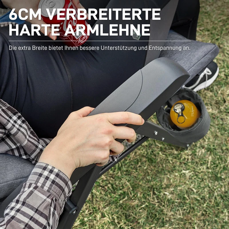 EVER ADVANCED Faltbarer Rückenverstellbarer Campingstuhl - Gepolstert
