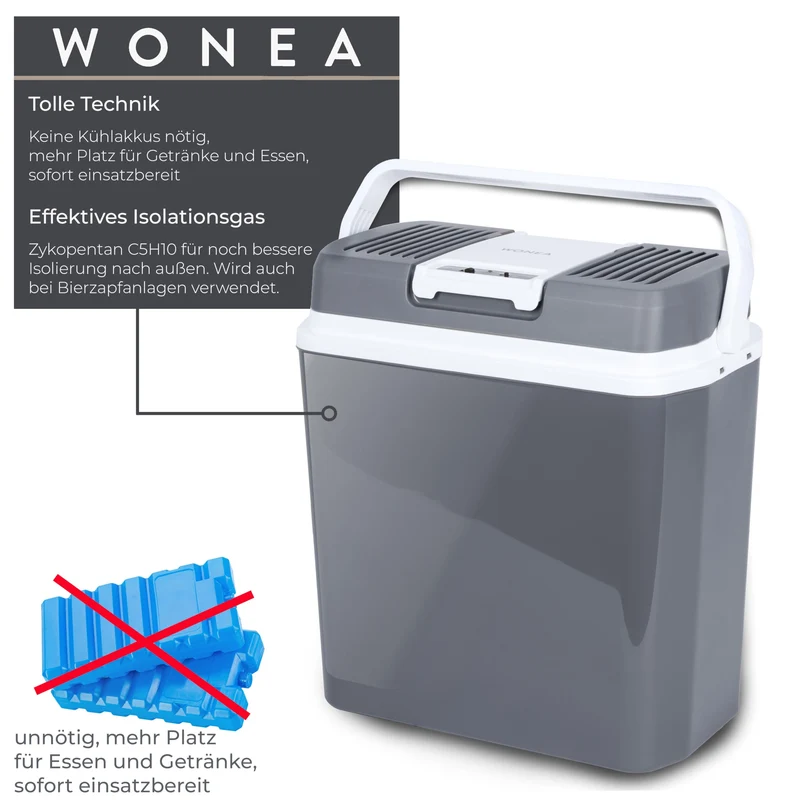 EcoCool 24L Kühlbox Thermoelektrisch 12V/230V Kühlen & Heizen USB
