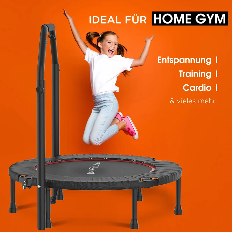 DH FitLife Fitness Trampolin klappbar Ø102cm – Handgriff