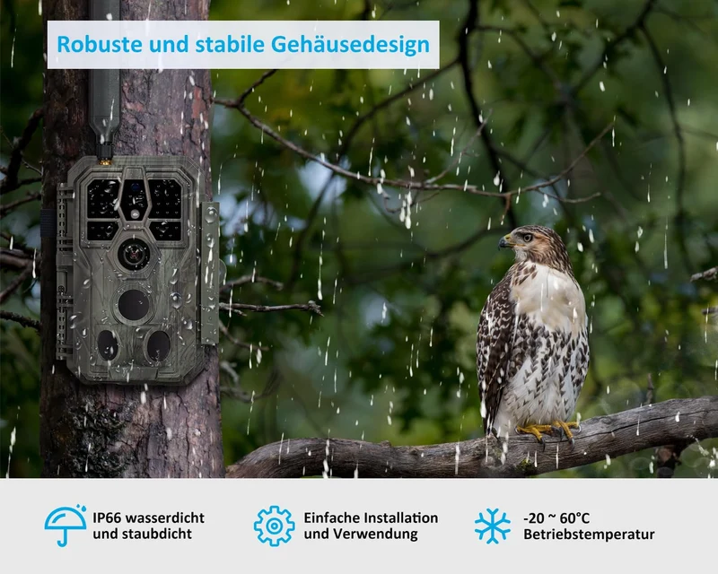 GardePro X50 4G LTE Wildkamera - App & No Glow Nachtsicht