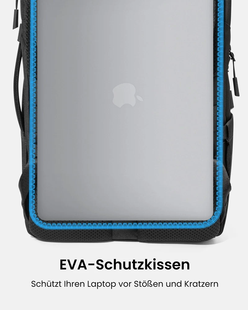 tomtoc 24L Business Laptop Rucksack für 15,6-16 Zoll - Schwarz