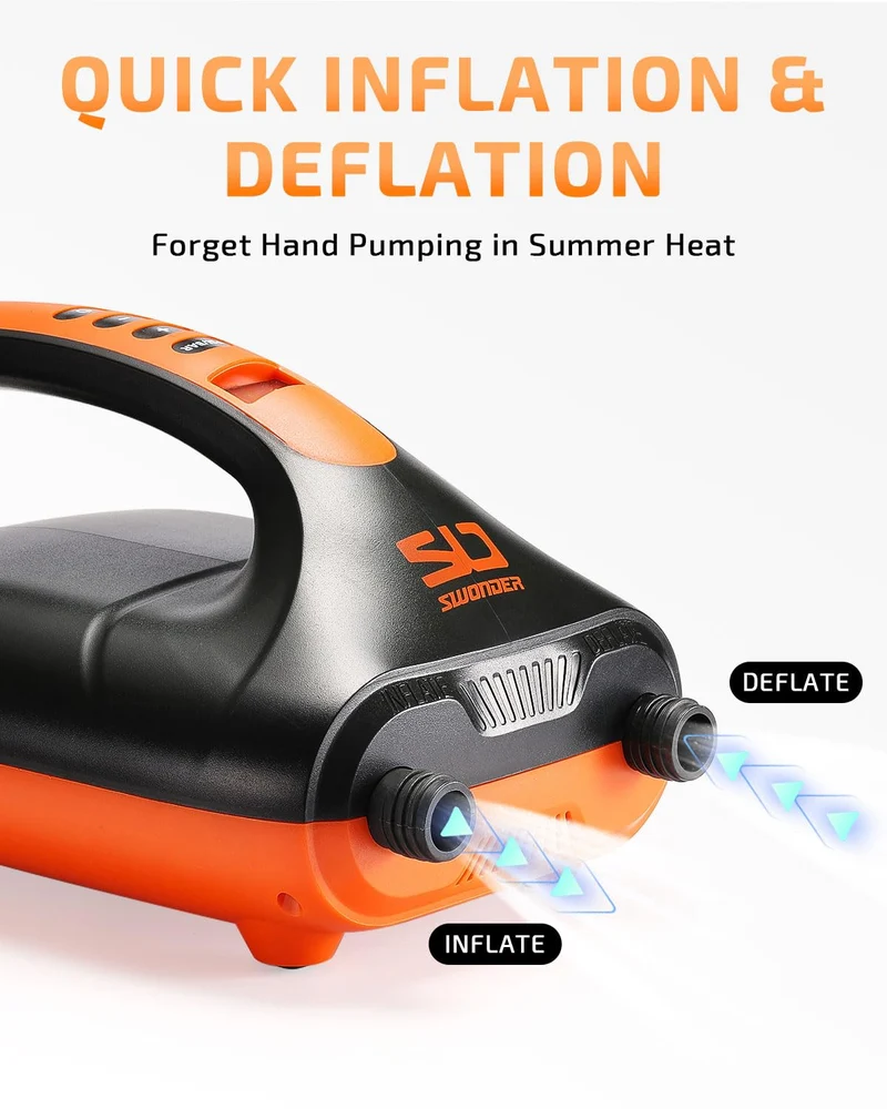 Swonder SUP Pumpe Elektrisch 20PSI Hochdruck Zweistufig