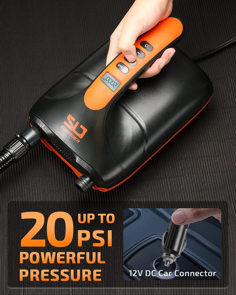 Swonder SUP Pumpe Elektrisch 20PSI Hochdruck Zweistufig
