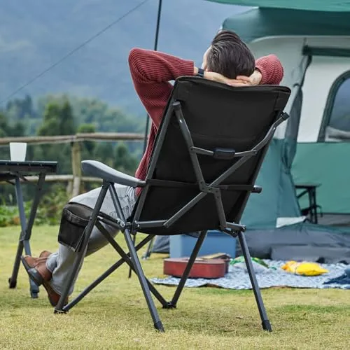 PORTAL Campingstuhl Faltbar – Rücken verstellbar, 160kg Alu