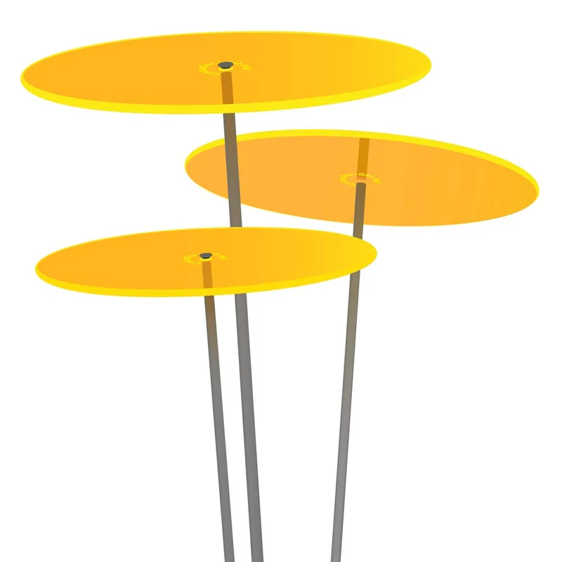 Cazador-del-sol ® Medio tres Sonnenfänger-Scheiben - 3er-Set Gelb