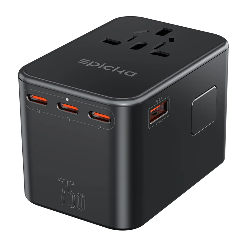 EPICKA TA-105 Max Universal Reiseadapter - GaN 75W Schnelllader