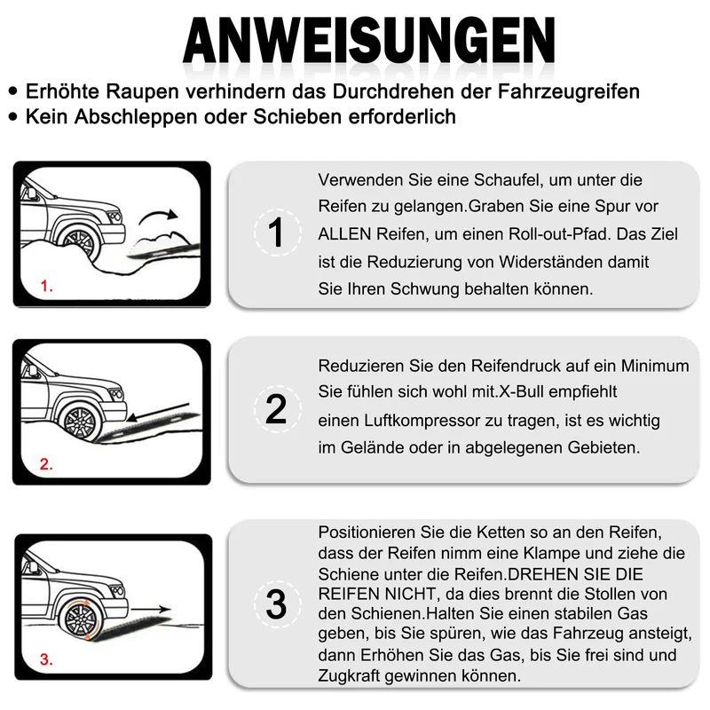 Herrselsam Offroad Sandbleche Anfahrhilfe – 2 Stk. Kunststoff