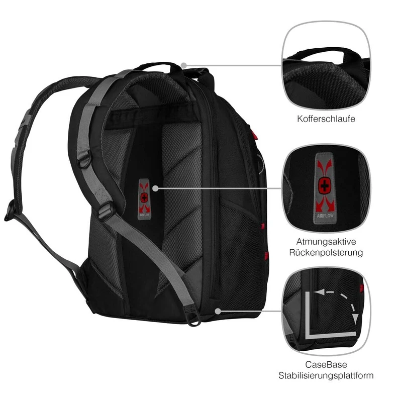 WENGER Legacy Laptop-Rucksack - bis 16 Zoll Schwarz/Grau (600631)