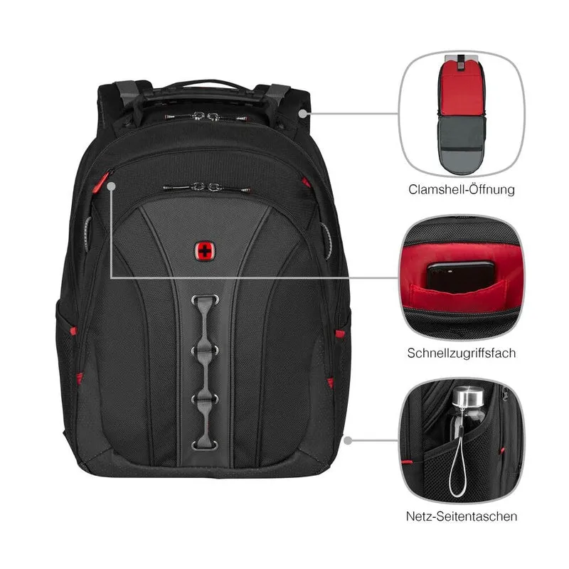 WENGER Legacy Laptop-Rucksack - bis 16 Zoll Schwarz/Grau (600631)
