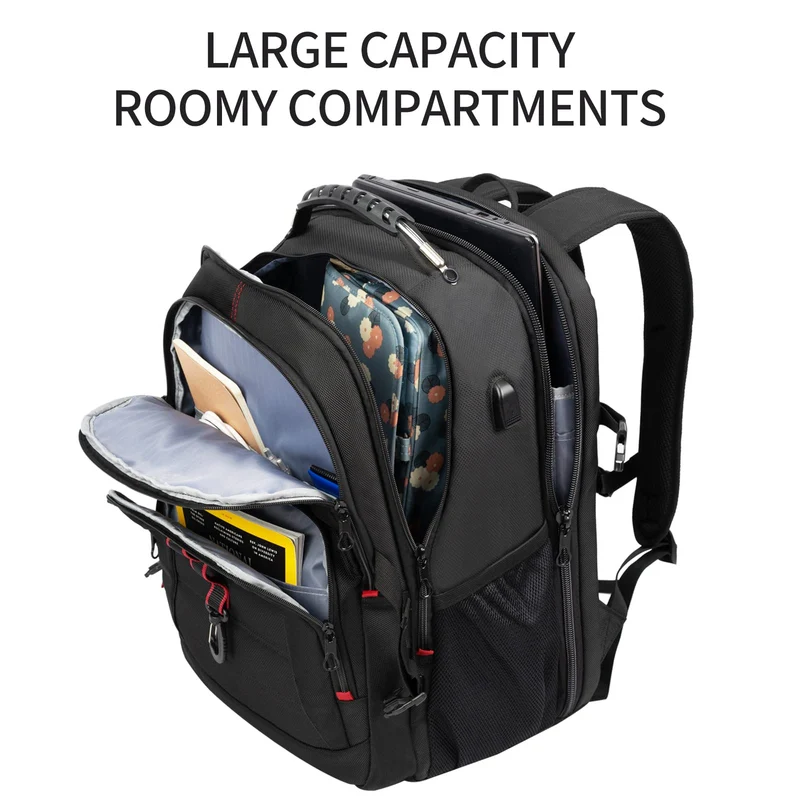 KROSER Laptop Reiserucksack – 18.4 Zoll wasserdicht schwarz