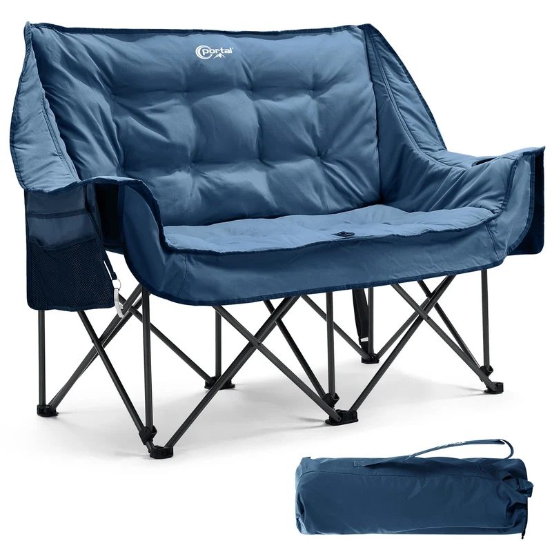 Portal Doppel Klappstuhl Faltsofa – 2 Personen Campingstuhl