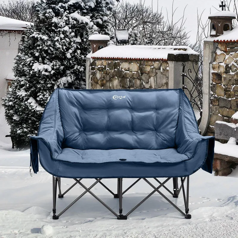 Portal Doppel Klappstuhl Faltsofa – 2 Personen Campingstuhl