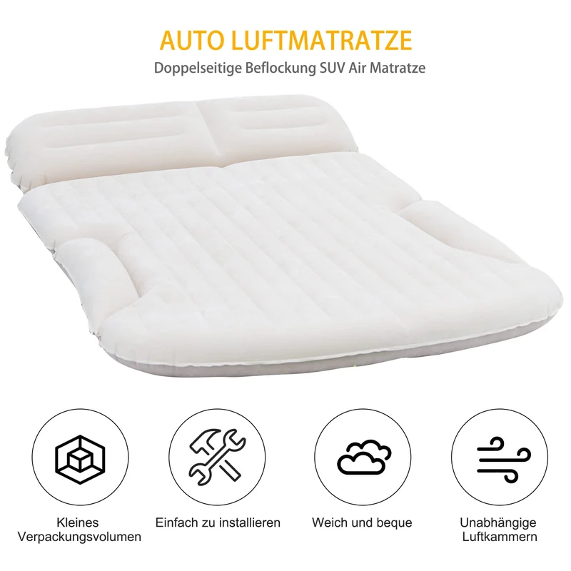 KMZ Automatratze für Rückbank & Kofferraum – Beige/Kaffee