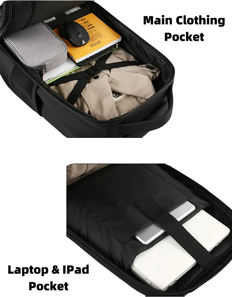 MATEIN Rollen-Rucksack 18 Zoll Laptopfach – Schwarz