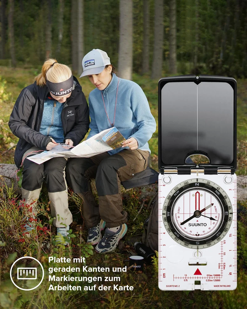 SUUNTO Mc-2 Nh Mirror Kompass für Outdoor-Navigation - Weiss